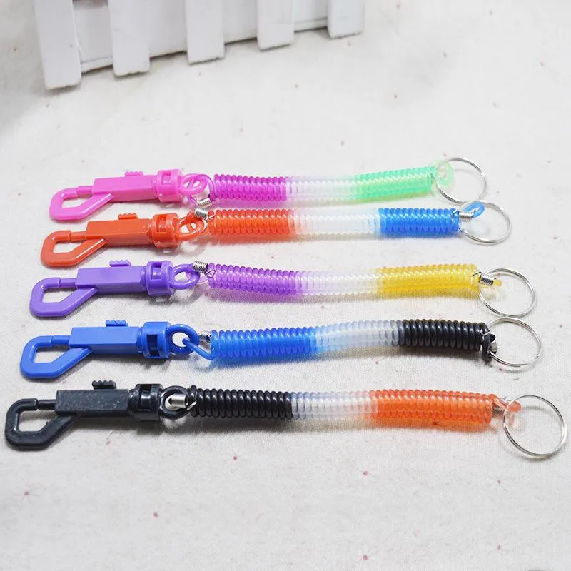 Flexible Keychain With Clip, Spring Coil Cord, Tether, And Stretch Elastic  Lanyard Fashionable Plastic Key Ring In Random Colors From Yambags, $6.24